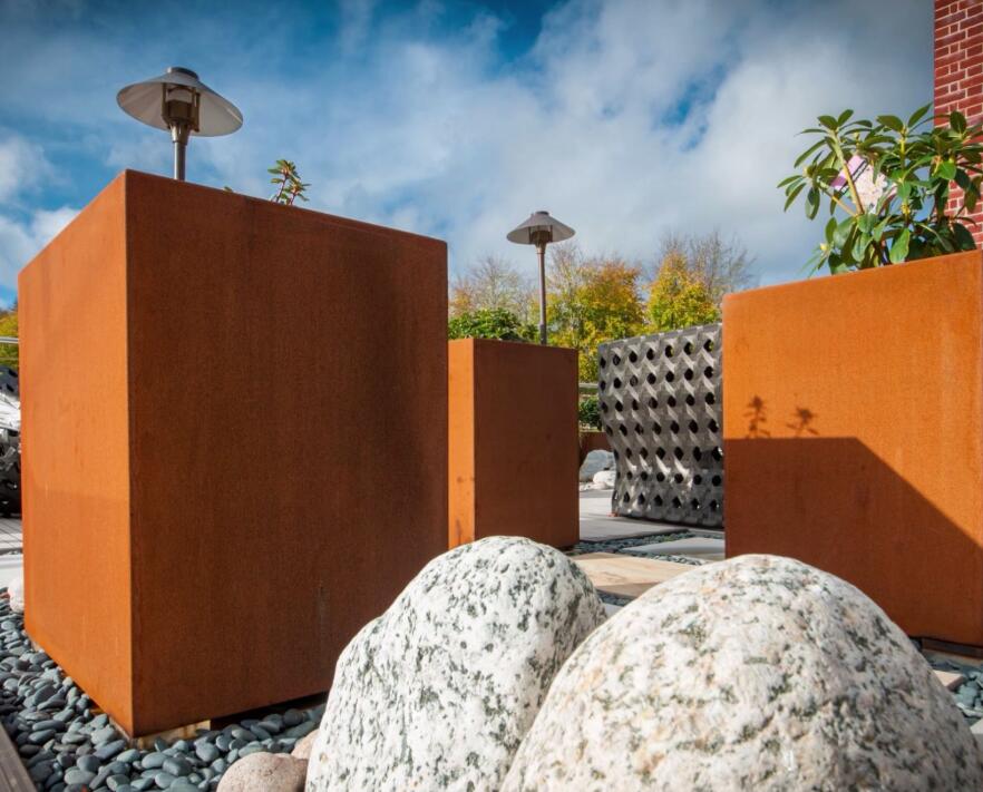 玛多锈钢板花箱